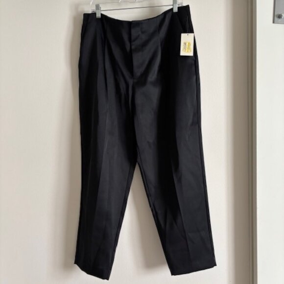 NWT Super-High Rise Tapered Ankle Tailored Satin Pants size 14 - Picture 3 of 7